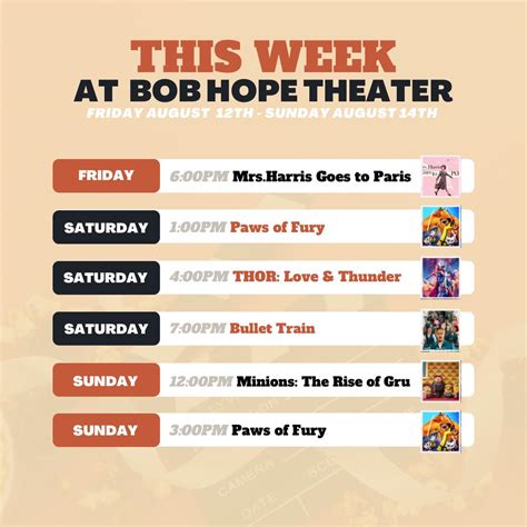 bob hope miramar movie schedule.